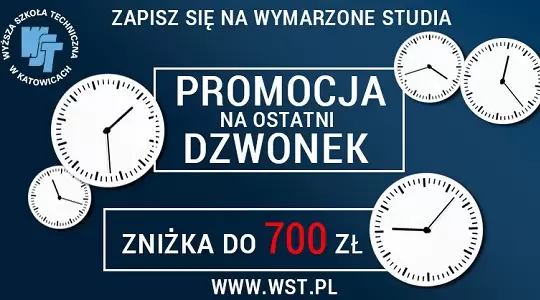 WST w Katowicach zaprasza do zapisywania się na I rok studiów!