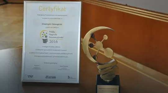 Uniwersytet Zielonogórski z Polską Nagrodą Innowacyjności 2016