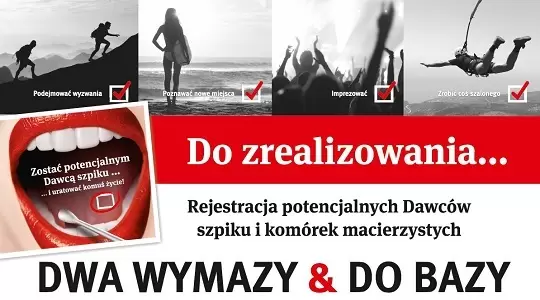 Ogólnopolska Akcja Rejestracji Potencjalnych Dawców Szpiku i Komórek Macierzystych 