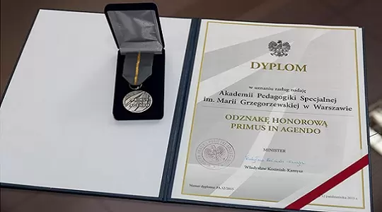 Honorowa Odznaka Primus in Agendo dla Akademii Pedagogiki Specjalnej