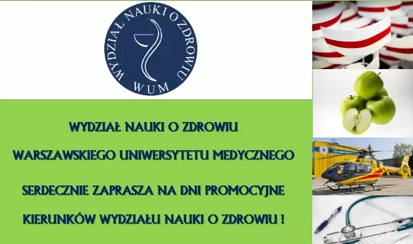 Zapraszamy na Dni Promocyjne Kierunków Wydziału Nauki o Zdrowiu WUM!