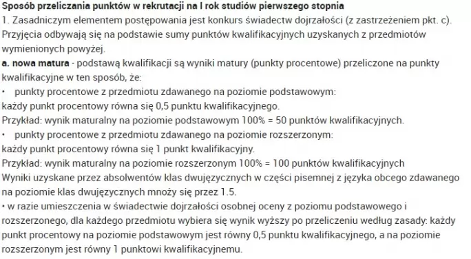 Zasady rekrutacji Uniwersytet Ekonomiczny