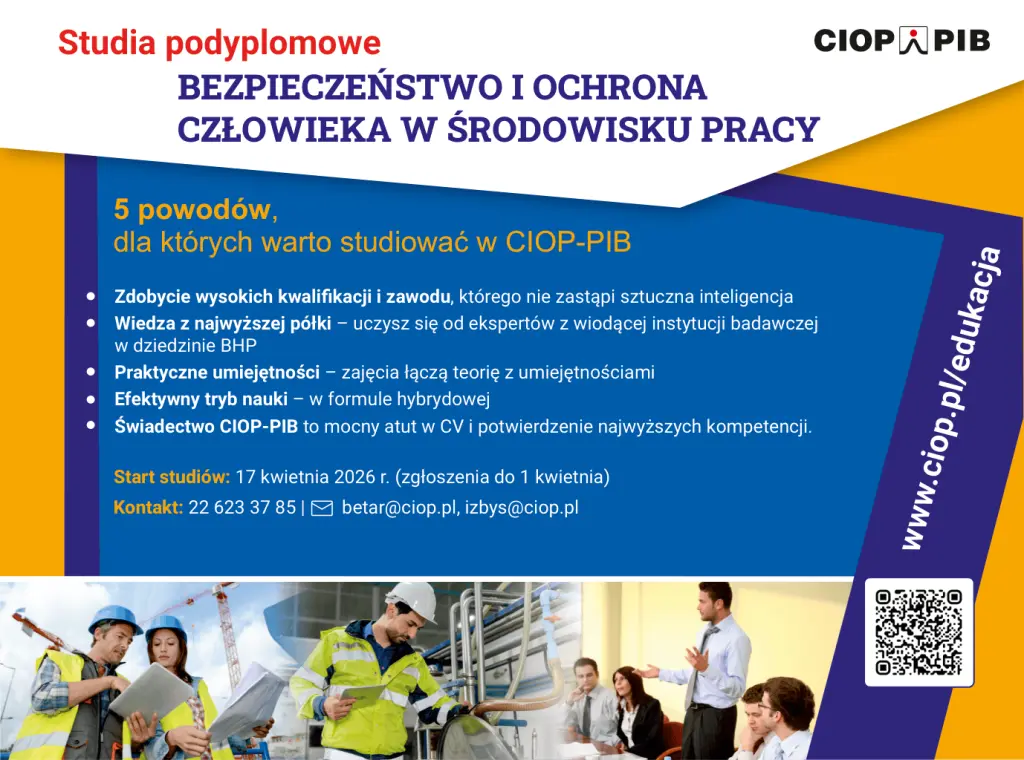 Reklama / Studia podyplomowe / Centralny Instytut Ochrony Pracy &ndash; Państwowy Instytut Badawczy