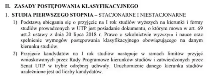 zasady rekrutacji