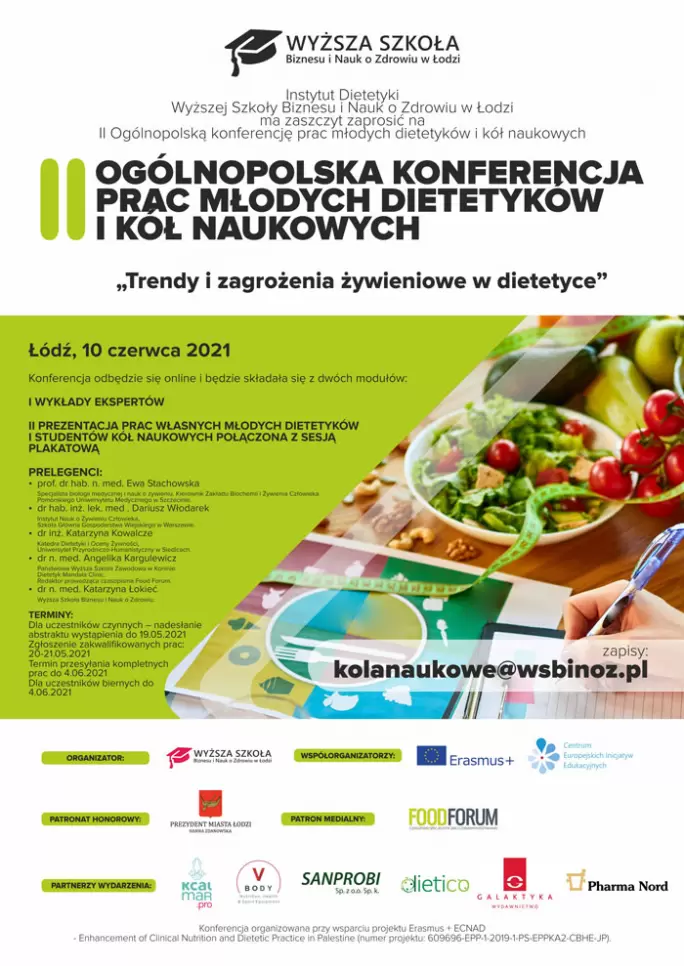 II Ogólnopolska Konferencja Prac Młodych Dietetyków i Kół Naukowych 