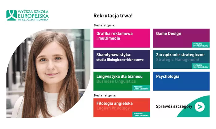 TRWA REKRUTACJA NA STUDIA I I II STOPNIA W WYŻSZEJ SZKOLE EUROPEJSKIEJ W KRAKOWIE