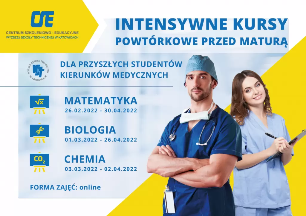 Kursy maturalne w Wyższej Szkołe Technicznej  w Katowicach