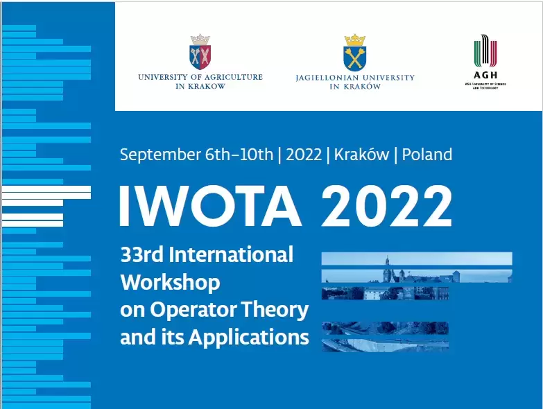 International Workshop on Operator Theory and its Applications (IWOTA) - Międzynarodowa Konferencja Matematyczna w Krakowie!