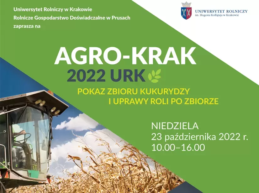 AGRO-KRAK 2022 URK Pokaz Zbioru Kukurydzy i Uprawy Roli po Zbiorze