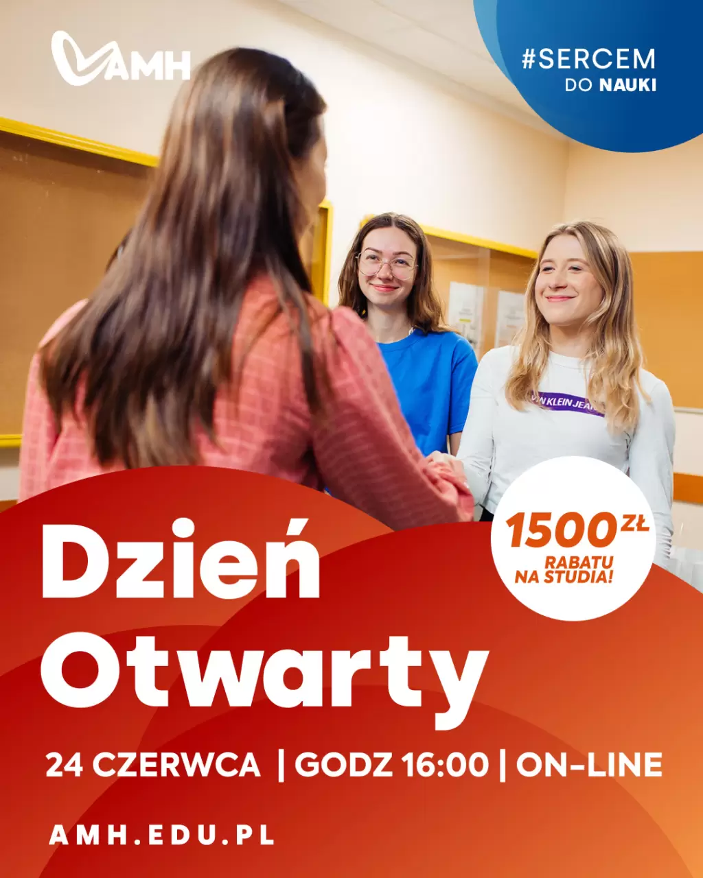 Zapisz się na Dzień Otwarty online w AMH i odbierz zniżkę 1500 zł!