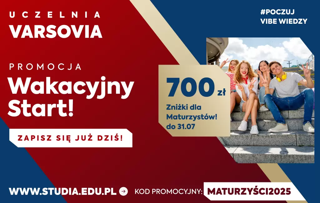 Matura za Tobą? Odbierz 700 zł zniżki na studia w Uczelni Varsovia! 
