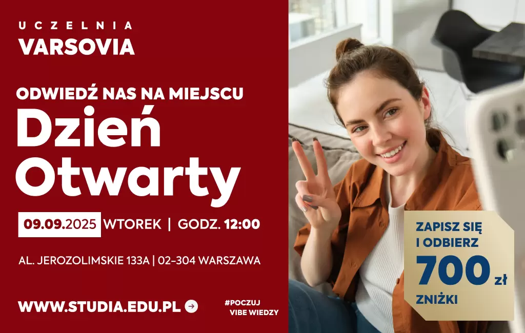 Dzień Otwarty w Uczelni Varsovia – przyjdź i odbierz 700 zł rabatu!