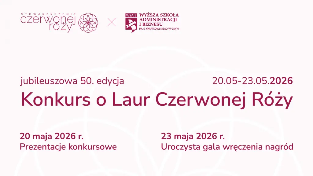 WSAiB gospodarzem jubileuszowej 50. edycji Konkursu Czerwonej Róży