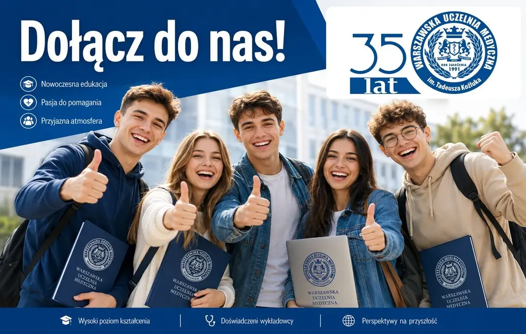 Rekrutacja na rok akademicki 2026/2027 w Warszawskiej Uczelni Medycznej potrwa do końca września. Zostały ostatnie wolne miejsca!