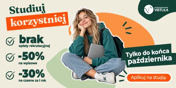 Studia na Vistuli z 30% zniżki na pierwszy rok