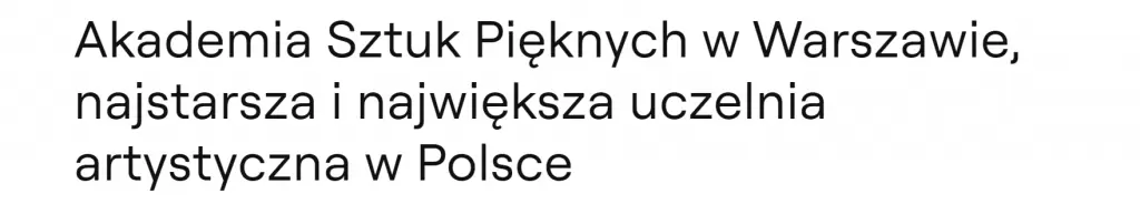 Akademia Sztuk Pięknych