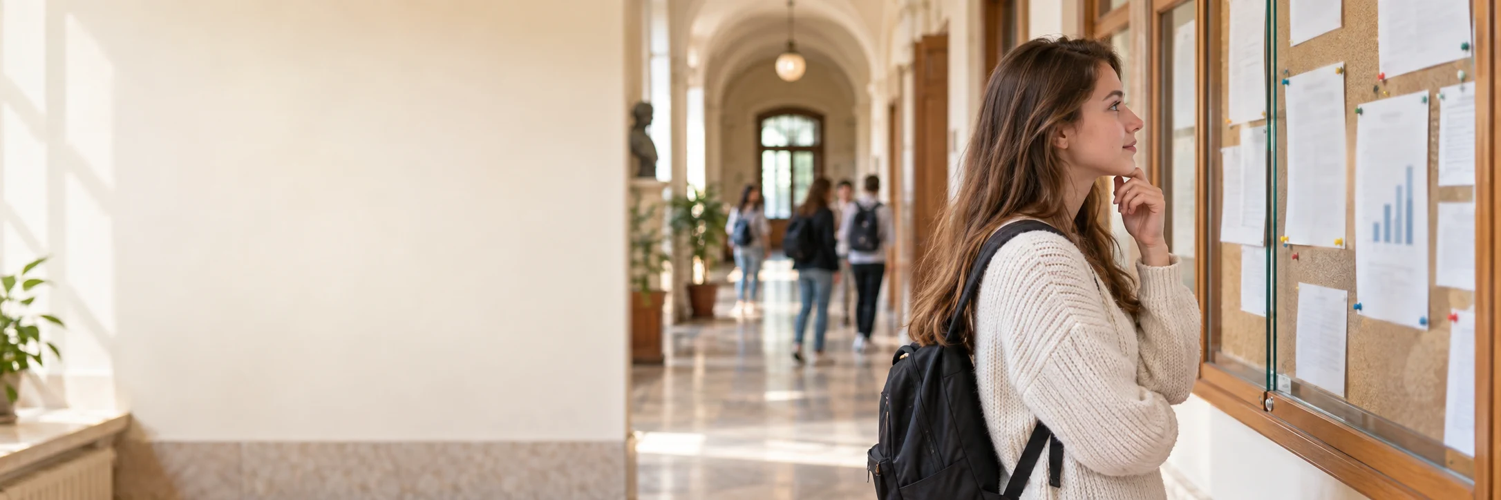 Studentka na terenie kampusu uczelni